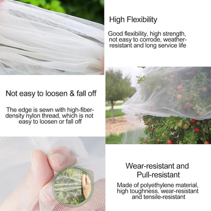 4PACK Garden Mesh Netting with Drawstring & Zipper (2.3Ft x3.3 FT)
