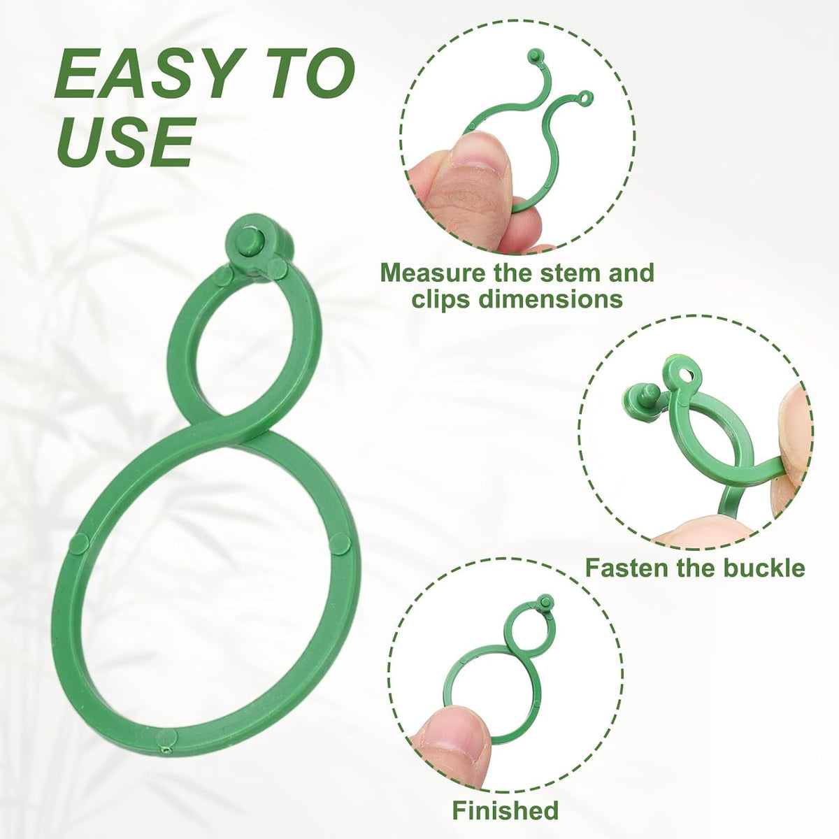 5Pcs 17.7 Plant Support Stakes with 10Pcs Plant Clips Metal Garden Single Stem Flower Support Sticks Plants Cage Support Ring for Peony Rose Tomato Sunflower