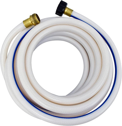 AquaFresh High Pressure Drinking Water Hose, Water Hose Hookup for RV - 1/2" x 10', White