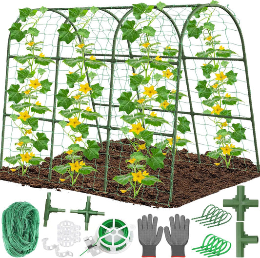 Cucumber Trellis for Raised Bed Garden, Arch Trellis for Climbing Plants