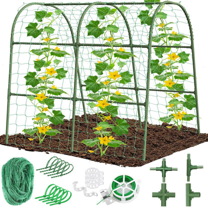 Cucumber Trellis for Raised Bed Garden, Arch Trellis for Climbing Plants