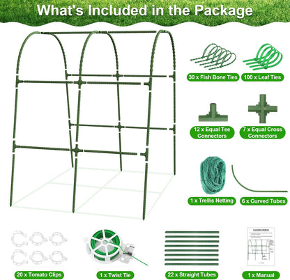 Cucumber Trellis for Raised Bed Garden, Arch Trellis for Climbing Plants