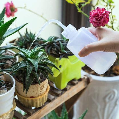 Oubest Squeeze Washing Bottle Succulent Watering Bottle 250ml + 500ml Water Squirt Irrigation Squeeze Sprinkling Can Plastic Wash Plant 2pc