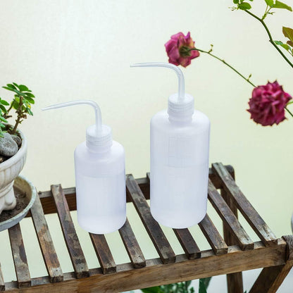 Oubest Squeeze Washing Bottle Succulent Watering Bottle 250ml + 500ml Water Squirt Irrigation Squeeze Sprinkling Can Plastic Wash Plant 2pc