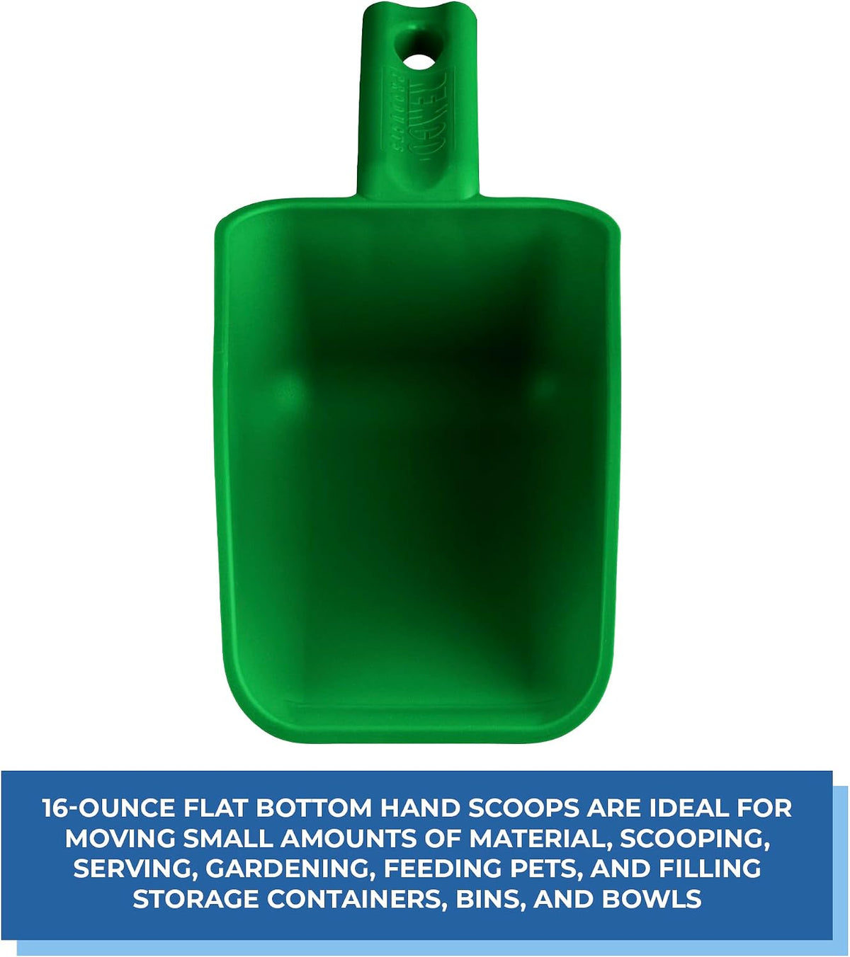 Vikan 63002 Color-Coded Plastic Hand Scoop - BPA-Free Food-Safe Kitchen Utensils, Restaurant and Food Service Supplies, 16 oz, Green