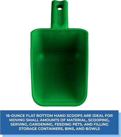 Vikan 63002 Color-Coded Plastic Hand Scoop - BPA-Free Food-Safe Kitchen Utensils, Restaurant and Food Service Supplies, 16 oz, Green