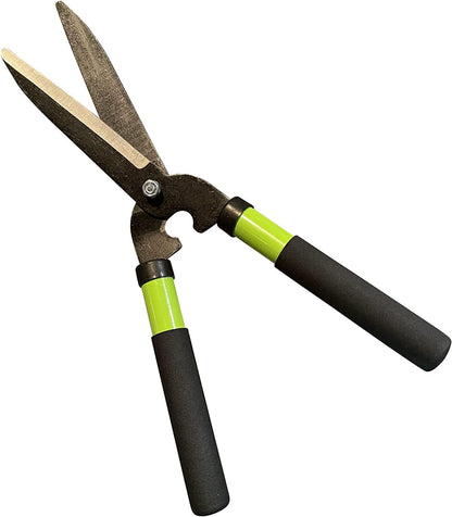 Hedge Shears Clippers for Trimming & Shaping Borders, Boxwood, Decorative Shrubs, Bushes, Grass – 15 inch High Carbon Steel Gardening Hedge Clippers & Shears with Comfort Grip Handles