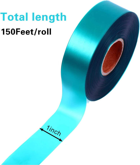 2 Rolls Stretch Tie Tape Garden Tie Tape Thick Plant Ribbon Garden Green Vinyl Stake for Indoor Outdoor Patio Plant Use, 1 Inch Wide by 150 Feet Long