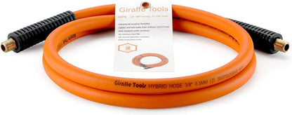 Hybrid Lead-in Air Hose, 3/8" x 6 ft, 1/4 in. MNPT Fittings