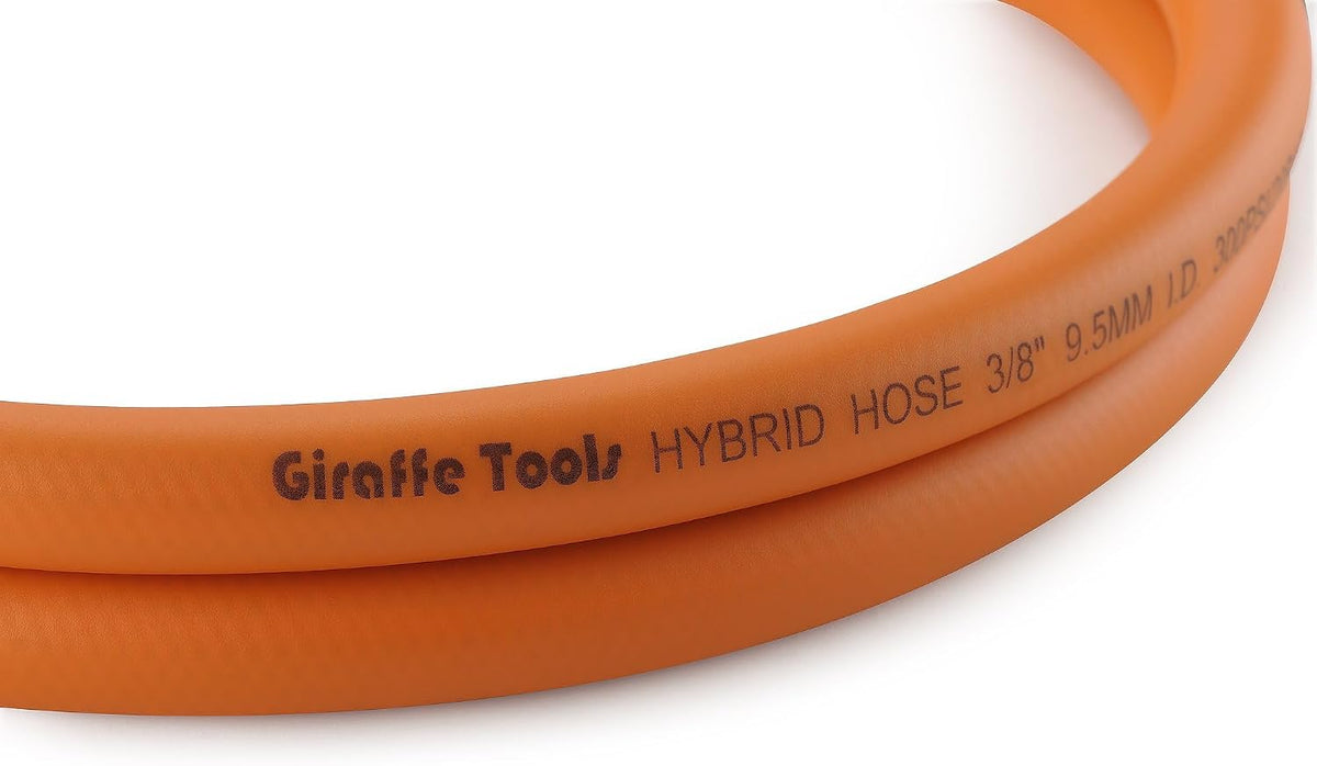 Hybrid Lead-in Air Hose, 3/8" x 6 ft, 1/4 in. MNPT Fittings