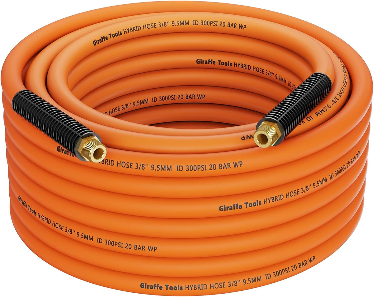 Hybrid Lead-in Air Hose, 3/8" x 6 ft, 1/4 in. MNPT Fittings