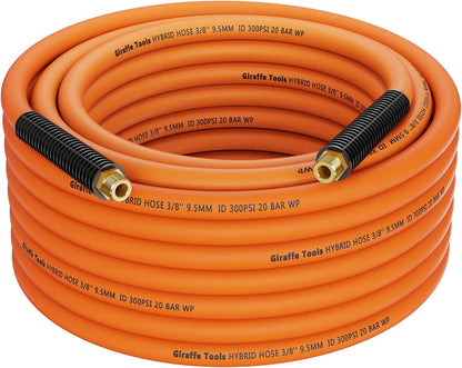 Hybrid Lead-in Air Hose, 3/8" x 6 ft, 1/4 in. MNPT Fittings