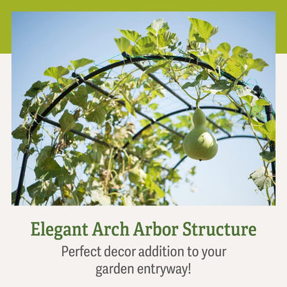 Extra Tall Garden Arch Arbor | 80 Inch Tall Titan Squash Tunnel | Lightweight Metal, Trellis Plant Stand for Climbing Vines | Outdoor Lawn Tower & Support Structure