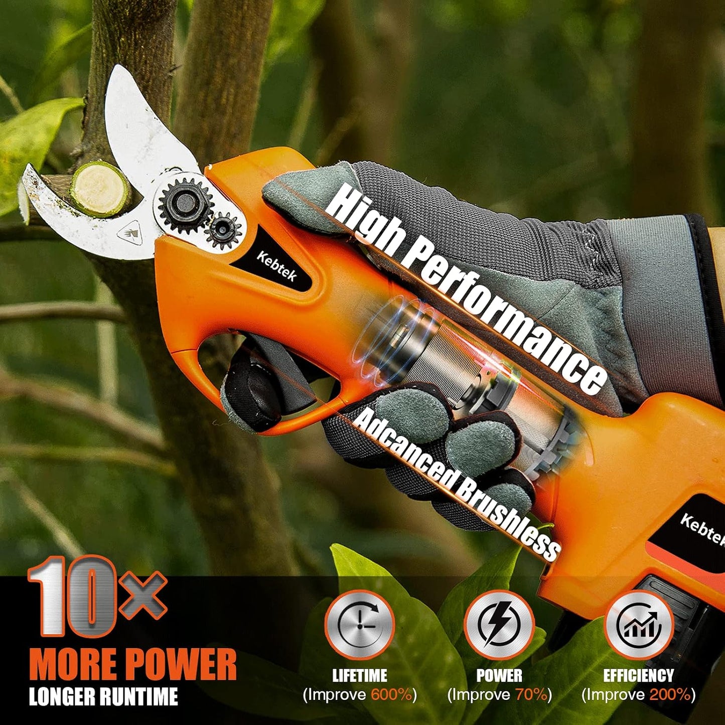 Cordless Pruning Shears 25MM Electric Pruners 880G Lightweight