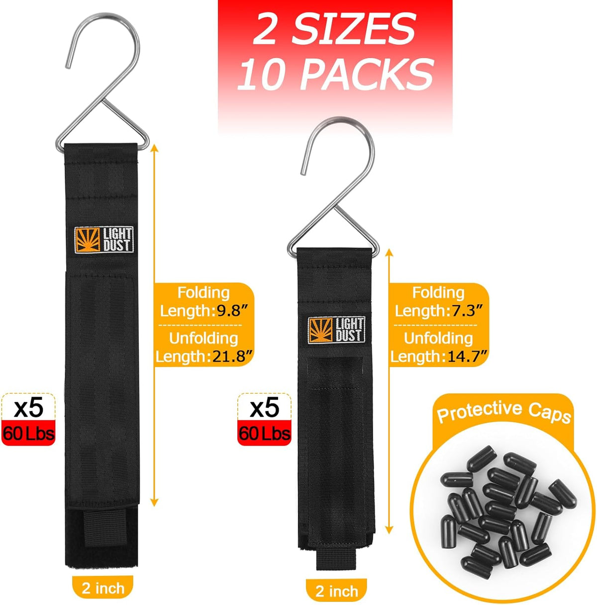 Heavy Duty Storage Straps 10 Pack Triangle Hook Hanging Straps for Garage