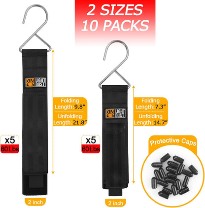 Heavy Duty Storage Straps 10 Pack Triangle Hook Hanging Straps for Garage