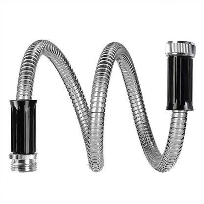 Metal Short Garden Hose 5ft Connectors, Drainage Hose for Dehumidifier Small Water Hose Extension High Pressure Bib Reel Extender, Drinking Water Hose for RV Outdoor