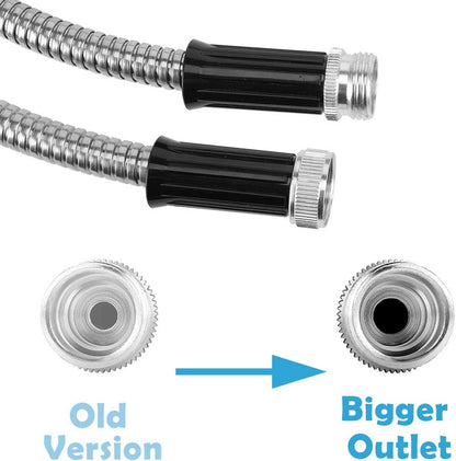 Metal Short Garden Hose 5ft Connectors, Drainage Hose for Dehumidifier Small Water Hose Extension High Pressure Bib Reel Extender, Drinking Water Hose for RV Outdoor