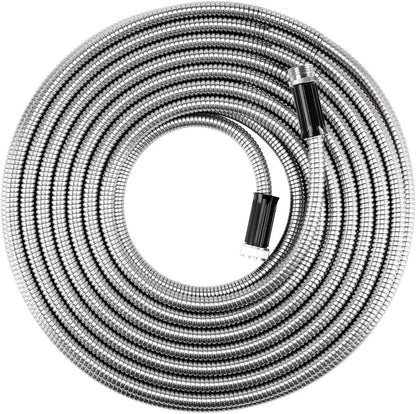 Metal Short Garden Hose 5ft Connectors, Drainage Hose for Dehumidifier Small Water Hose Extension High Pressure Bib Reel Extender, Drinking Water Hose for RV Outdoor
