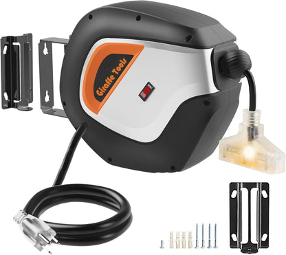 Retractable Extension Cord Reel 50FT 14 Gauge SJTOW