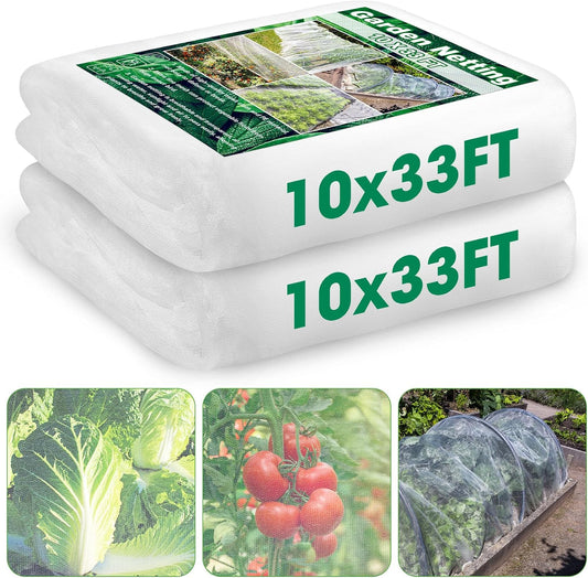 2 Pack 10x33 FT Garden Netting, Mosquito Net for Garden Protection
