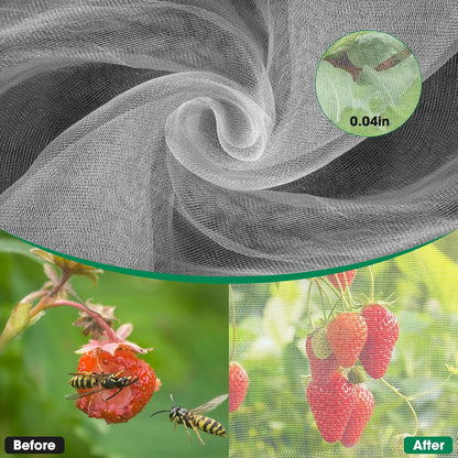 2 Pack 10x33 FT Garden Netting, Mosquito Net for Garden Protection