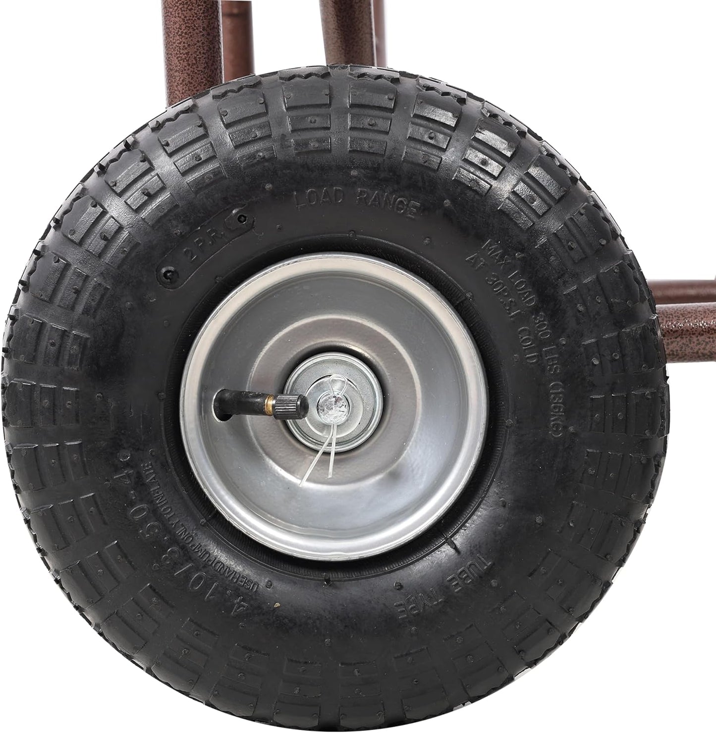 250FT Metal Hose Reel Cart With Wheels, Heavy Duty Garden Hose Caddy