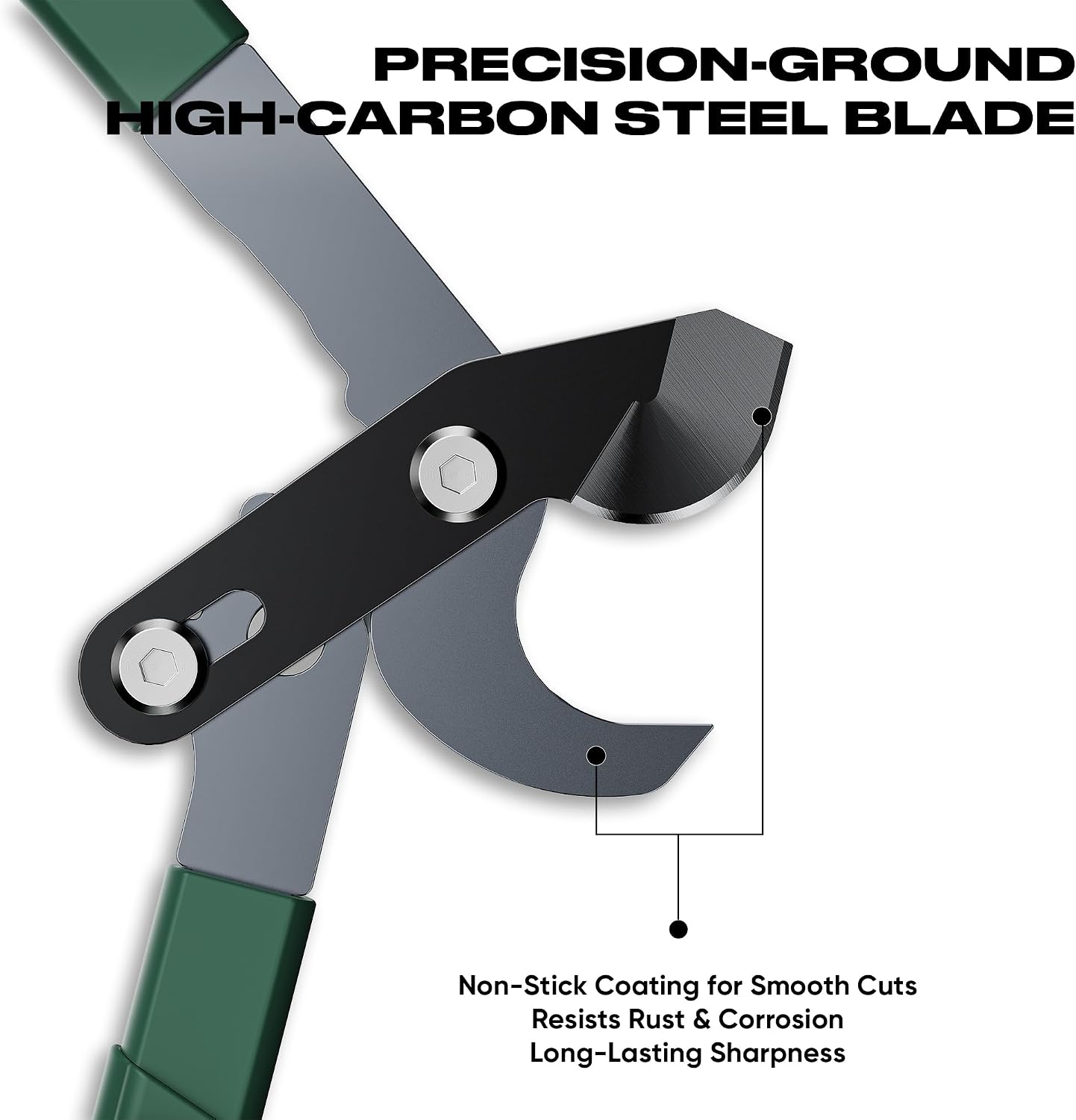 3-Piece Garden Tool Set - Bypass Lopper, Hedge Shears, Pruning Shears with Telescopic Aluminum Handles, Extendable Heavy-Duty Branch Cutters, Garden Clippers for Branches, Shrubs, and Hedges