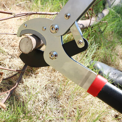 3-Piece Garden Tool Set - Bypass Lopper, Hedge Shears, Pruning Shears with Telescopic Aluminum Handles, Extendable Heavy-Duty Branch Cutters, Garden Clippers for Branches, Shrubs, and Hedges