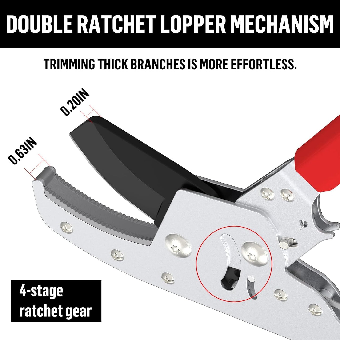 3-Piece Garden Tool Set - Bypass Lopper, Hedge Shears, Pruning Shears with Telescopic Aluminum Handles, Extendable Heavy-Duty Branch Cutters, Garden Clippers for Branches, Shrubs, and Hedges