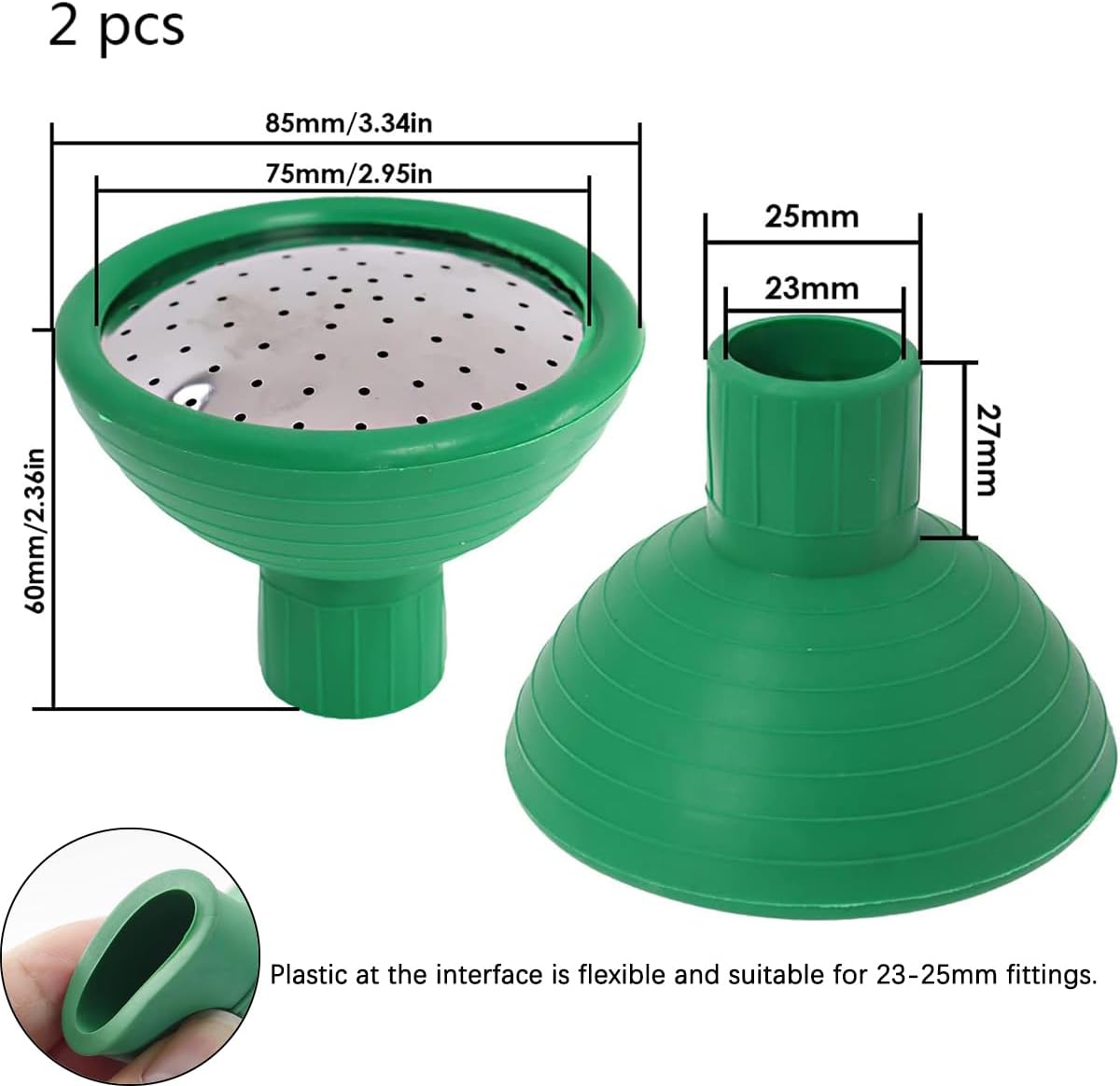 2 Pcs Watering Can Rose Heads Universal Water Sprinkler Sprayers Watering Can Rose Heads Replacement for Watering Cans Garden Plants Indoor & Outdoor