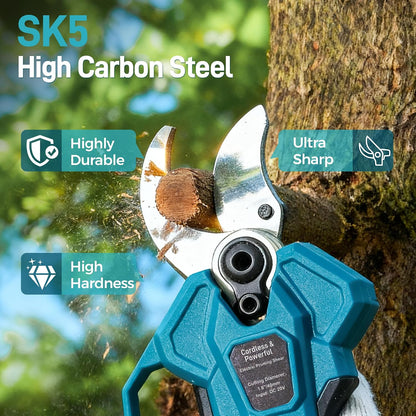 1.6" 2-in-1 Electric Pruning Shears Cordless with 2x4.0Ah Batteries