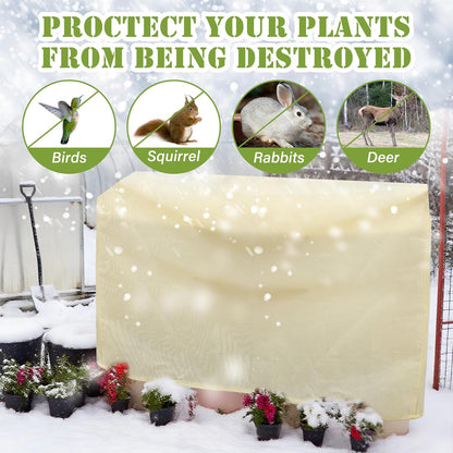 2 Pcs 102" x 51" Raised Garden Bed Cover for Winter Large Plant Covers Freeze Protection with Zipper Drawstring Frost Cloth Blanket Protection Box Bags for Garden Outdoor Plants Bush
