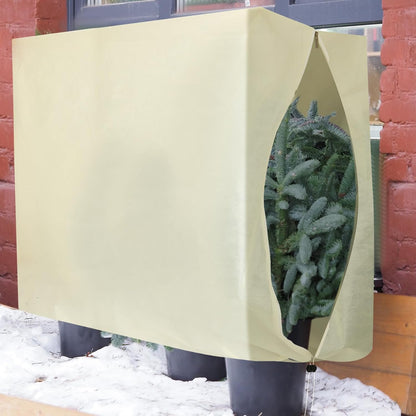 2 Pcs 102" x 51" Raised Garden Bed Cover for Winter Large Plant Covers Freeze Protection with Zipper Drawstring Frost Cloth Blanket Protection Box Bags for Garden Outdoor Plants Bush