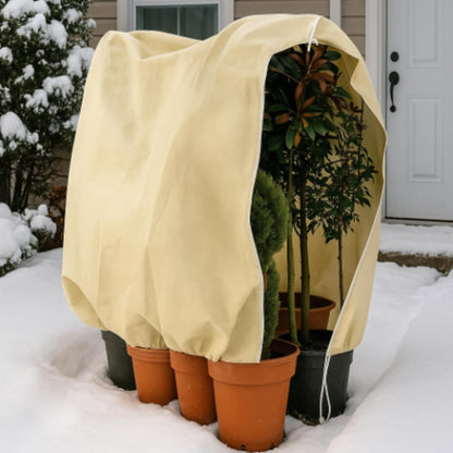 2 Pcs 102" x 51" Raised Garden Bed Cover for Winter Large Plant Covers Freeze Protection with Zipper Drawstring Frost Cloth Blanket Protection Box Bags for Garden Outdoor Plants Bush