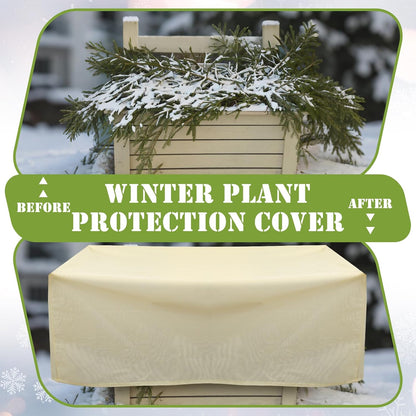 2 Pcs 102" x 51" Raised Garden Bed Cover for Winter Large Plant Covers Freeze Protection with Zipper Drawstring Frost Cloth Blanket Protection Box Bags for Garden Outdoor Plants Bush