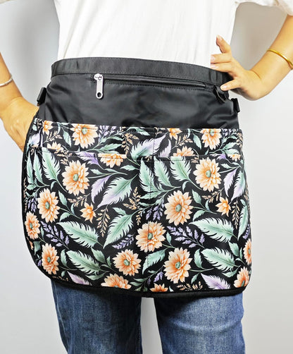 Garden Apron for Women with 7 Pocket,Half Florist Apron Harvesting Apron