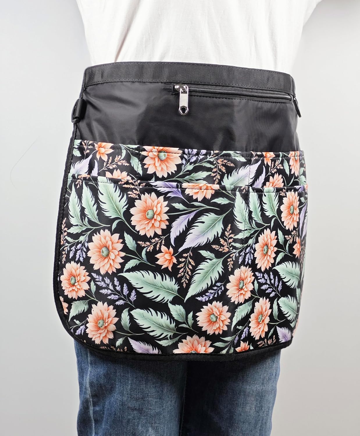 Garden Apron for Women with 7 Pocket,Half Florist Apron Harvesting Apron