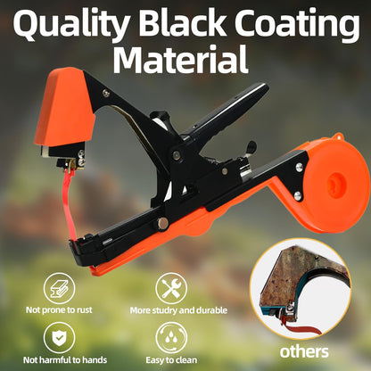 Plant Tying Machine, Plant Tape Cattle Panels for Garden,Plant Vine Tying Tool with 10000pcs Staples 21 Rolls Tape Plant Tape Gun for Grapes,Tapener (tapetool set1pcs), Green