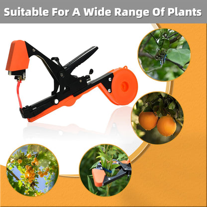 Plant Tying Machine, Plant Tape Cattle Panels for Garden,Plant Vine Tying Tool with 10000pcs Staples 21 Rolls Tape Plant Tape Gun for Grapes,Tapener (tapetool set1pcs), Green