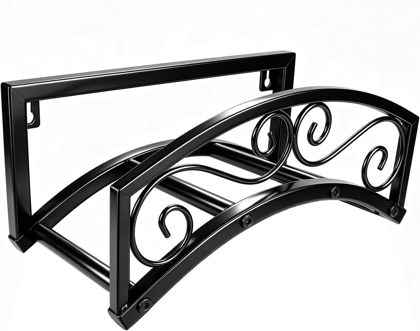 Garden Hose Holder Wall Mount, Metal Water Hose Holder with Basket