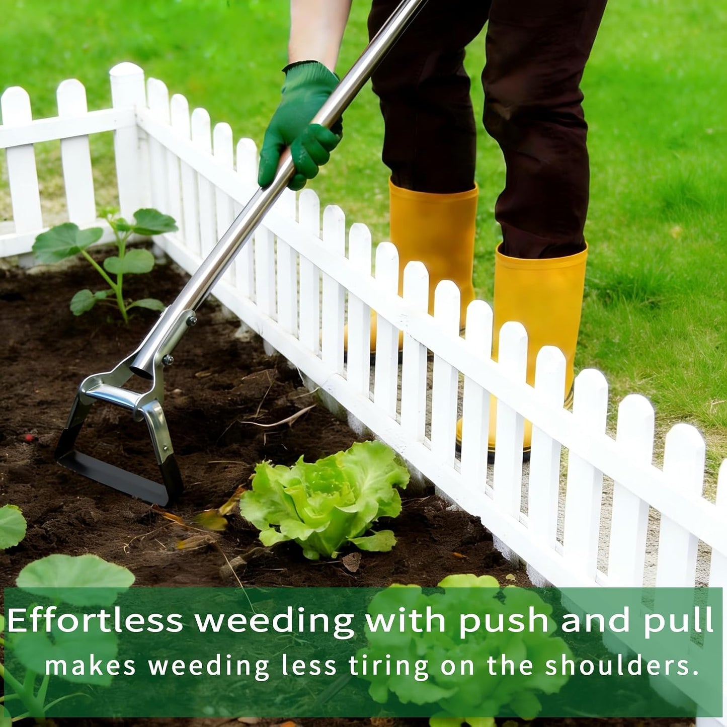 Garden Hula Hoe Head Stirrup Hoes Replacement Heads Scuffle Loop Tools for Weeding (GS1), Gray