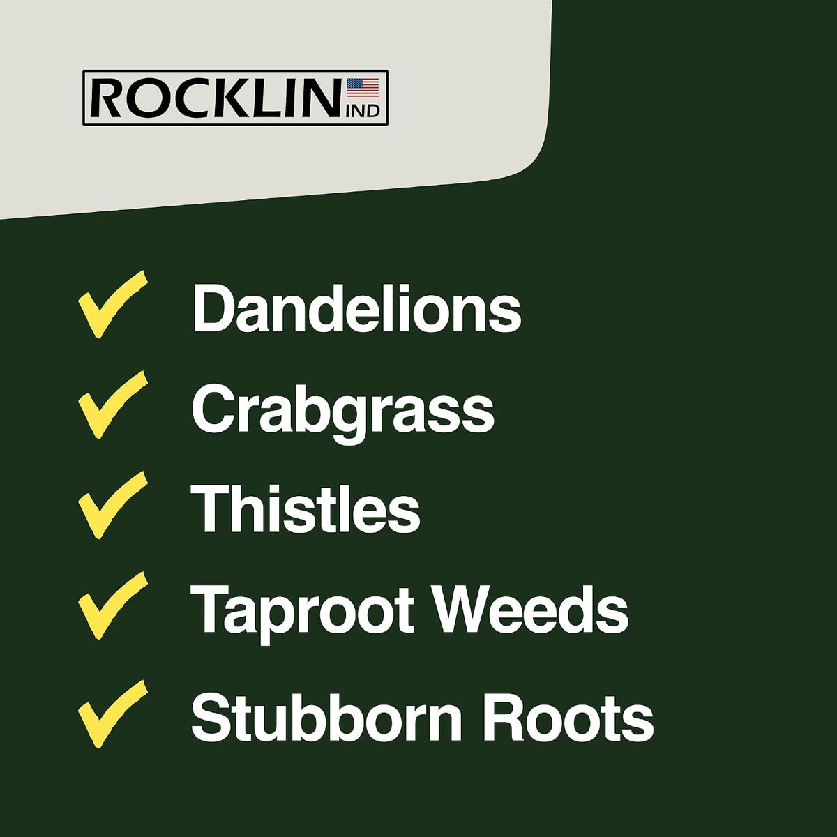 Rocklin™ Stand Up Weed Puller, 4-Claw Steel Head, 48" Handle