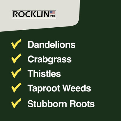 Rocklin™ Stand Up Weed Puller, 4-Claw Steel Head, 48" Handle