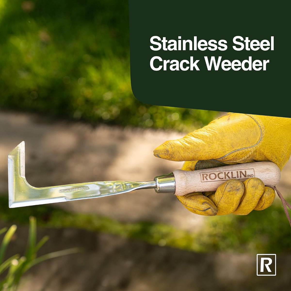 Rocklin™ Stand Up Weed Puller, 4-Claw Steel Head, 48" Handle