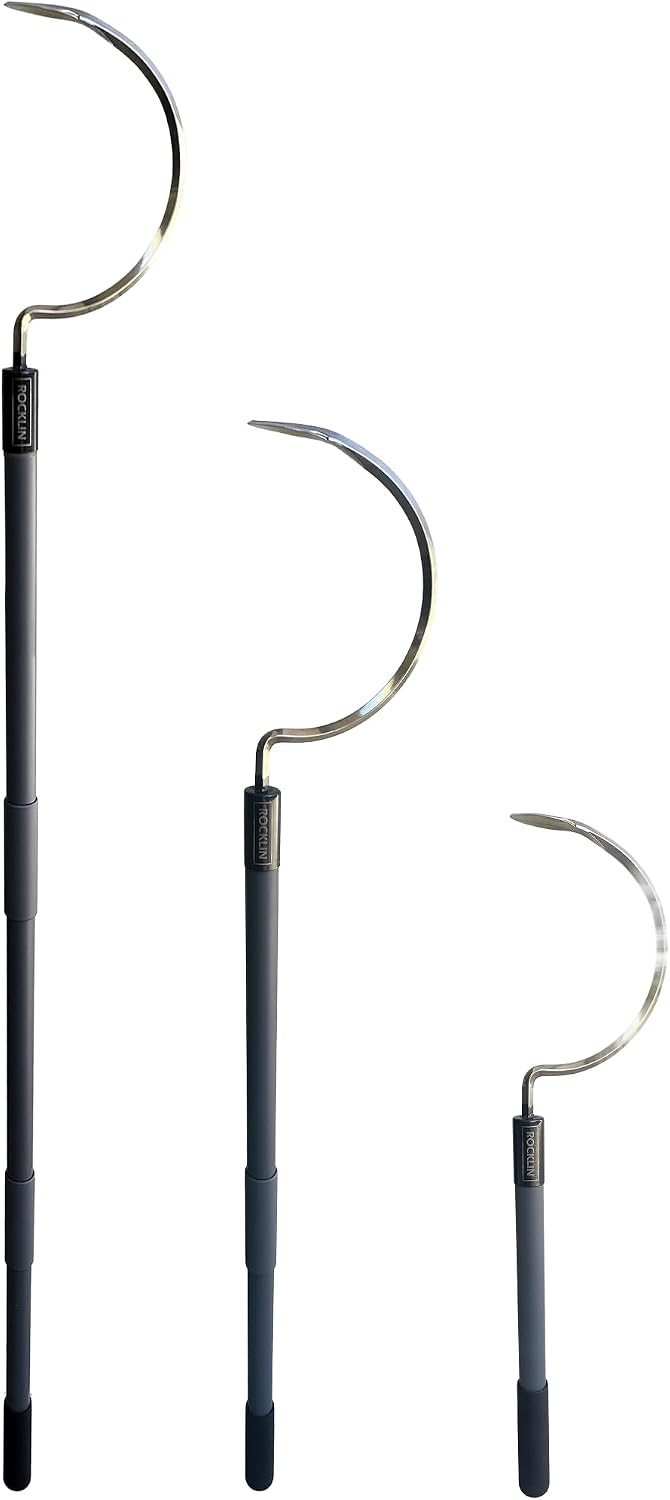 Rocklin™ Stand Up Weed Puller, 4-Claw Steel Head, 48" Handle
