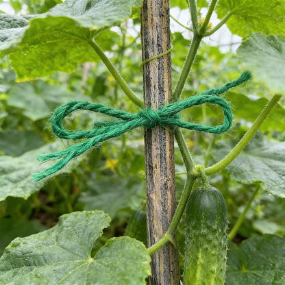 Green Natural Jute Twine, 328 Feet Garden Twine String for Gardening Jute Rope String Garden Plant Ties String 2mm Hemp Rope Garden Twine for Climbing Plants Tomatoes DIY Crafts Projects Gift Wrapping