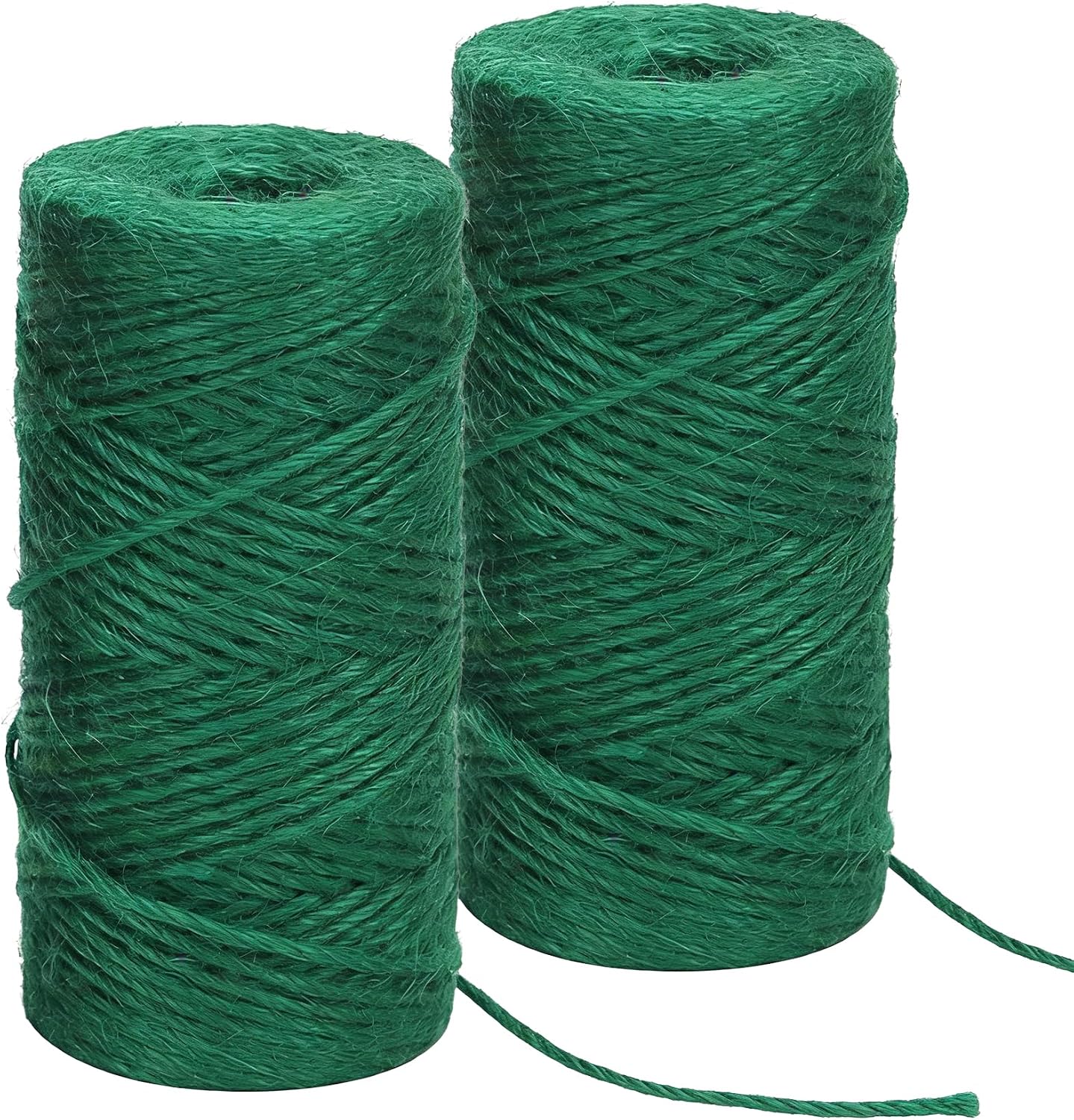 Green Natural Jute Twine, 328 Feet Garden Twine String for Gardening Jute Rope String Garden Plant Ties String 2mm Hemp Rope Garden Twine for Climbing Plants Tomatoes DIY Crafts Projects Gift Wrapping