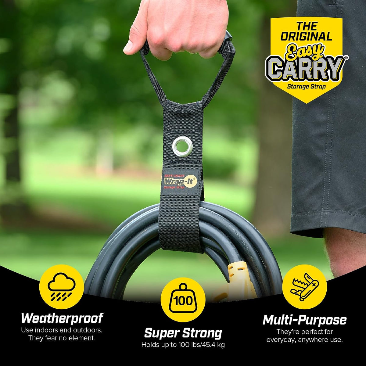 Easy-Carry Straps - 22" (2-Pack) Black