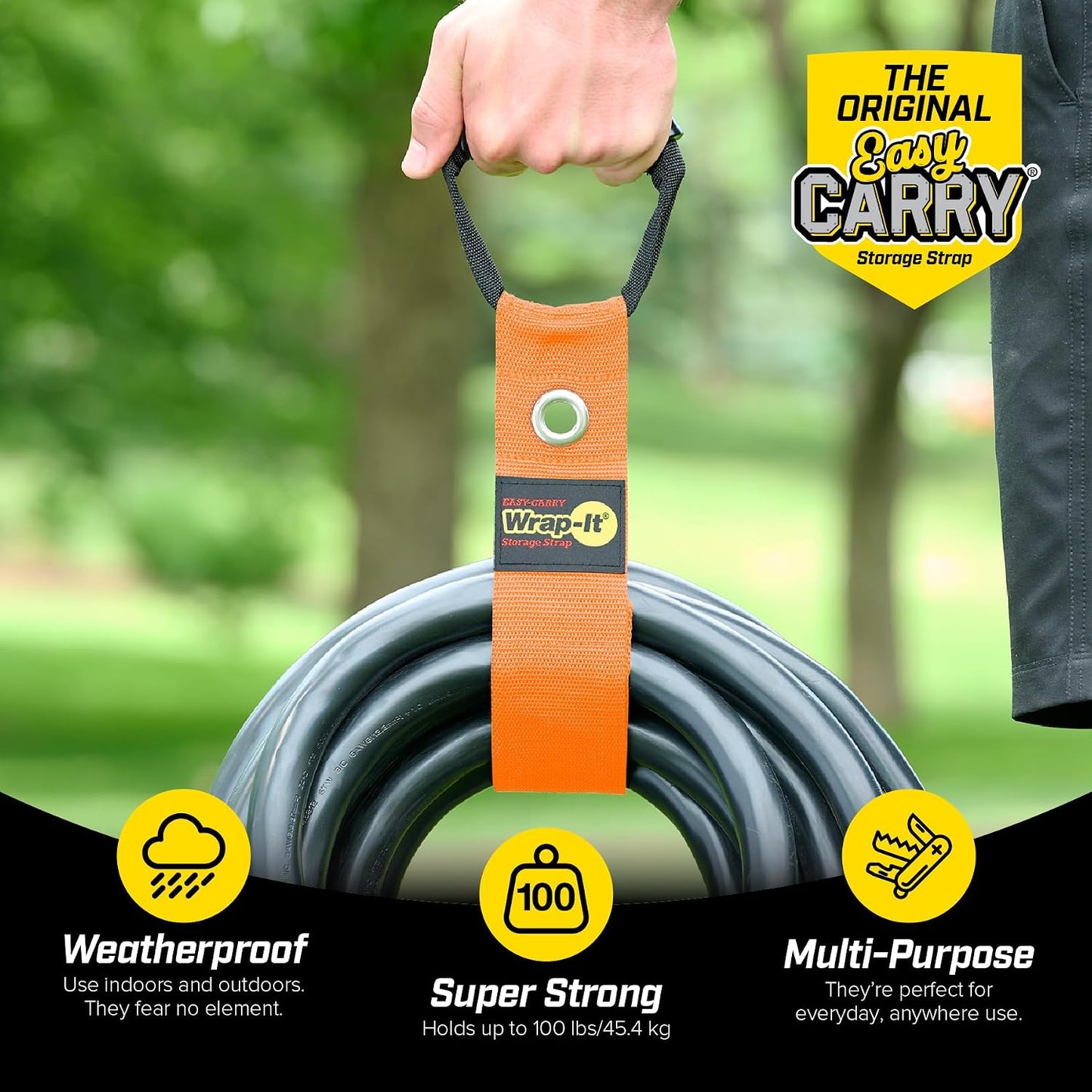 Easy-Carry Straps - 22" (2-Pack) Black